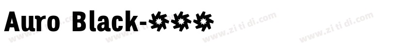 Auro Black字体转换
